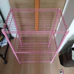 収納ラック ピンクの画像