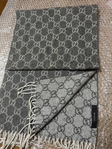 本物 GUCCIカシミア　カシミヤ　100% マフラー