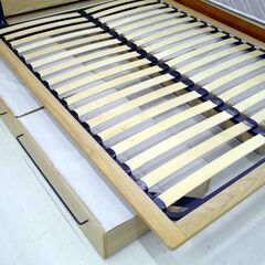 無印 ダブルベッド フレームのみ ベッド下収納×4付き 幅147×奥202