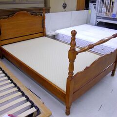 横浜ダニエル×日本ベッド セミダブルベッド 幅130×奥207×高106cm アメリカン トラッド ヴィンテージ 家具 寝具 札幌市 厚別区の画像