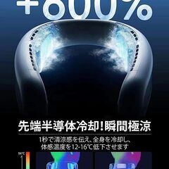 ネッククーラー 冷却プレート 首掛け扇風機　高性能　新品の画像