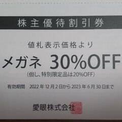 【無事受け渡し完了】眼鏡屋さんの割引券