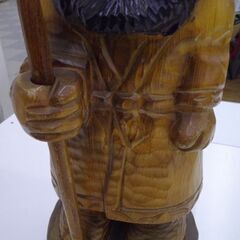 ニポポ アイヌ 人形 置物 郷土民芸 木彫り 木製 高さ42cm 北海道民芸品 インテリア 札幌市 厚別区 の画像