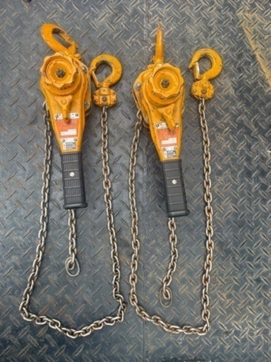 キトー　レバーブロック　0.8トン　２本　使用頻度少なめ　まだまだ使えます。