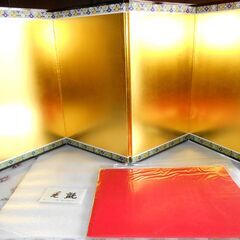 ２０号６０ｃｍ　金屛風・毛氈セット