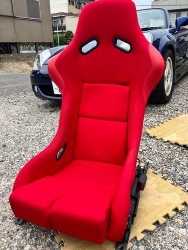 バケットシート　フルバケ　赤　　半年使用　mr-s用運転席レール付き