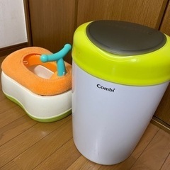 おまる　おむつゴミ箱　コンビの画像