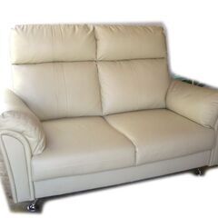 スイデコ 2人掛けソファ リビングソファ 肘付き 合皮 幅約137cm 【自社配送は札幌市内限定】倉庫保管 