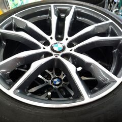 BMW 純正 アルミ 611M 20インチ 前 10J IS40 後 11.5J IS38 タイヤ付き 中古 X6 苫小牧西店の画像