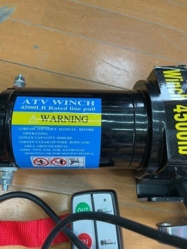 ウインチ　12v 4500lb 未使用　ワイヤレス　リモコン