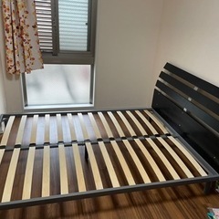 値下げ⭐︎早い者勝ち！！　【配送可能】中古美品　ダブルベッド　フ...