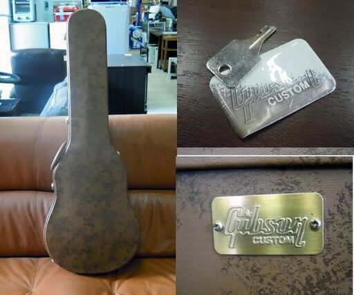 Gibson Custom レスポール用 純正ハードケース ギターケース ブラウンレザー カギ1個付き 札幌市東区 新道東店