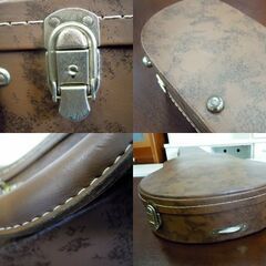 Gibson Custom レスポール用 純正ハードケース ギターケース ブラウンレザー カギ1個付き 札幌市東区 新道東店の画像