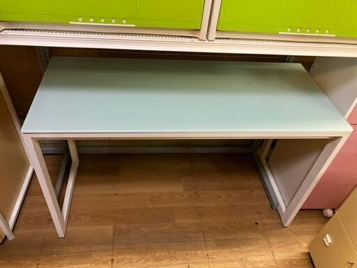 ⑥ リサイクルショップスターズ城西店 ガラスデスク Franc Franc/フランフラン W1200 机 おしゃれ