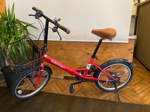 【前後タイヤ・チューブ新品！volkswagen】20インチ折りたたみ自転車
