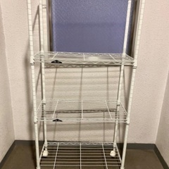 本日受け取り優先　スチールラック　白
