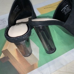 ZARA BASIC 36サイズ　クリアヒールミュール　黒の画像