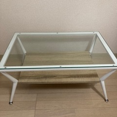 ガラステーブル　ホワイト
