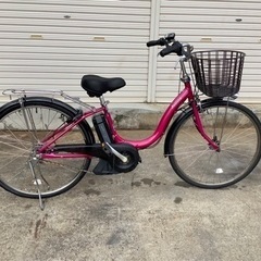 93 ブリヂストン新機種電動アシスト自転車assista26インチピンクアルミボディー