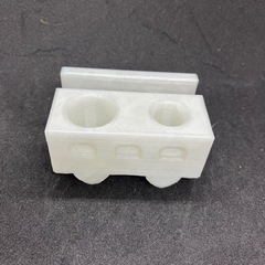 ハンドメイド 電車型 光る 蛍光 ペン・ハンコ・メモスタンドの画像