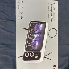 Bluetooth スピーカー付TV型スマホスタンドの画像