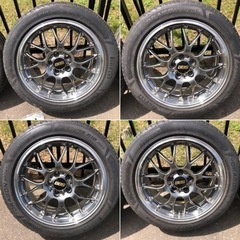 極上 BBSジャパン 希少 PCD112 RS-GT アウディ他 アルミ鍛造2ピース　タイヤ・ホイールセット