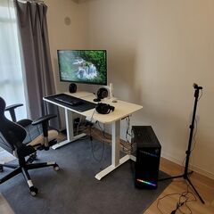 RELAXWORK Elevated Desk (Electric), Standing Desk, 2 Motors (Quiet, Fast, Stable Lift), One-Touch Lifting, Dual Motor, Electric Elevation Desk, Height Registration Memory Function, Collision Detection, Locking Function, Dedicated Plug in Japan, White, Leg