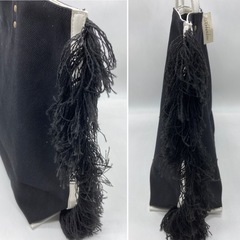 100円❣️■未使用■ショルダーバッグ■ブラック■フリンジ付き■の画像