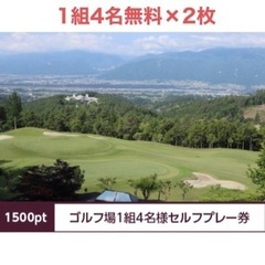 シャトレーゼ　ゴルフ場1組4名様セルフプレー券(1500ポイント...
