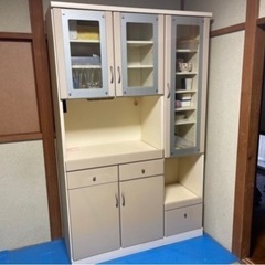 食器棚 薄目のブルー 大容量