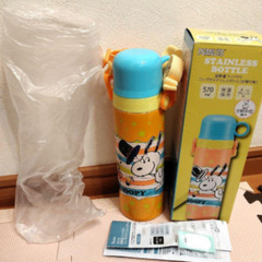 新品　スヌーピー　超軽量コンパクトコップ付きステンレスボトル　水...