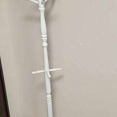 コートハンガー/ハンガーラック　木製　ホワイト