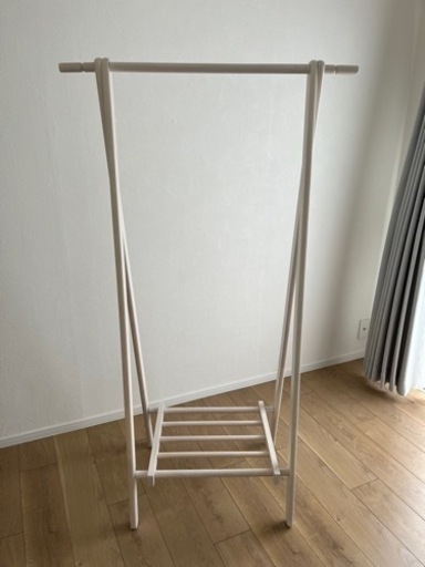 【お値下げしました】【美品】【引き取り限定】木製ハンガーラック