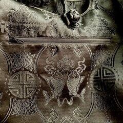 美品 チャイナ柄 ショルダー/トート /マザーズ・スポーツバッグ：ブラックの画像