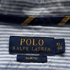 ラルフローレン◇RALPH LAUREN ボタンダウンシャツ ストライプ 長袖シャツ スリムフィット XLの画像