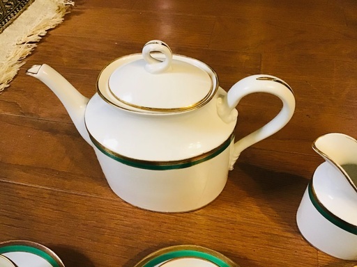 リチャードジノリ パレルモ グリーン ティーカップ&ソーサー、ポット