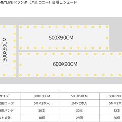 ベランダ 　バルコニー　目隠し　大きさ：6m x 90 cmの画像