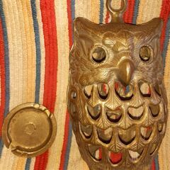 🦉キャンドルホルダー ランタン フクロウ レトロ 不苦労 縁起物の画像