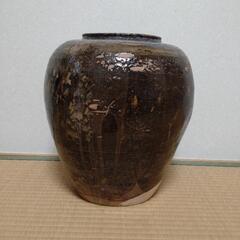 ☆花瓶・陶器☆骨董・茶黒系