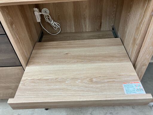 2面レンジボード キッチンボード 収納 木目調 No.3199● ※現金、クレジット、ぺイペイ、スマホ決済対応※