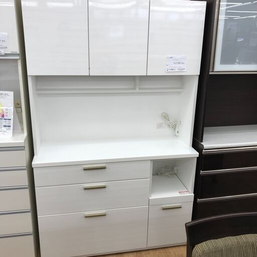 ★ジモティ割あり★ ニトリ 食器棚 白 H191×W120×D43 クリーニング済み KJ2084