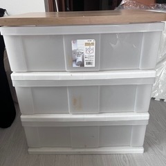 ウッドトップチェスト　3段引き出し