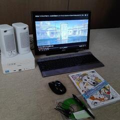 超小型デスクトップPCと19インチ液タブ（PCモニタ兼用）・漫画...