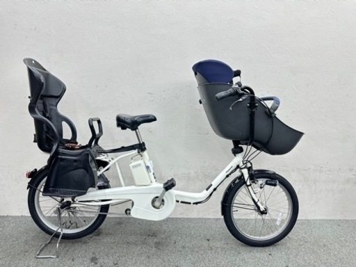 お子様送迎に最適　人気な車種　パナソニックギュットミニ　3人乗り電動自転車　子供シート付き