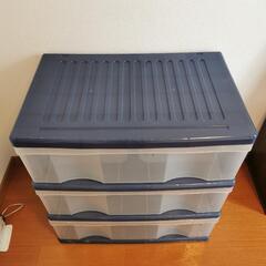 日本製三段衣装ケース