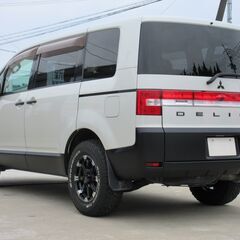 三菱　デリカＤ：５　Ｍ【自社ローン対応可】★1年保証★ロードサービス付　４ＷＤ　社外ＨＤＤナビ　ワンセグ　バックカメラ　左側パワースライド　ＥＴＣ　スマートキー　オートエアコン　オートライト　ジーアイギアブルバー　新品ＰＰＸ１６ＡＷ　グッドリッチタイヤの画像