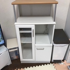 ナフコ レンジ台 ナチュラル×ホワイト