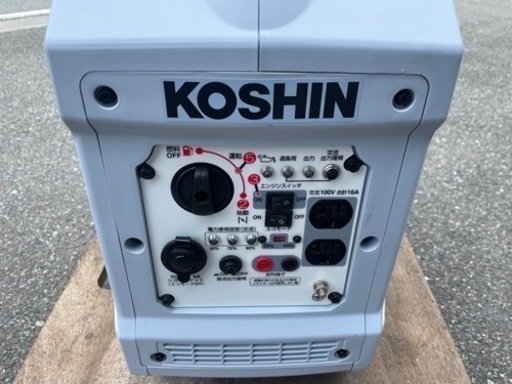 ☆美品 中古品 工進 KOSHIN インバーター発電機 GV-16SE 無鉛ガソリン 動作問題なし キャンプ アウトドア 工事 ☆