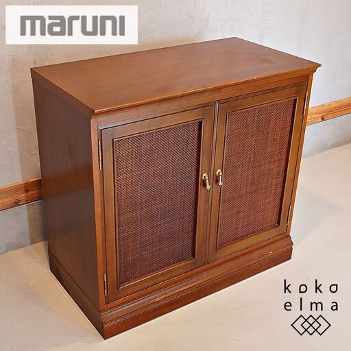 人気のmaruni(マルニ)の地中海シリーズのミドルボードです！！クラシックなデザインが印象的なアンティーク調キャビネットです♪リビングのサイドボードなどにもおススメです！DF114