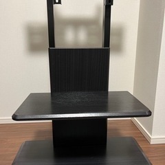 ヤマダセレクト棚付テレビスタンド40ー55インチYFST4055ブラック木目の画像